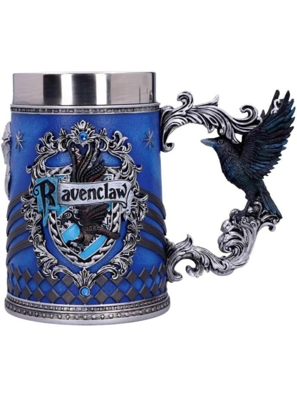 Ravenclaw Hogwarts House Collectible Tankard - Bronze Resin, Blue & Silver